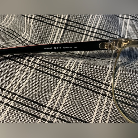 Prada Matte Black and Silver Eyeglass Frames PR 63TV size 52-19 - Picture 10 of 13